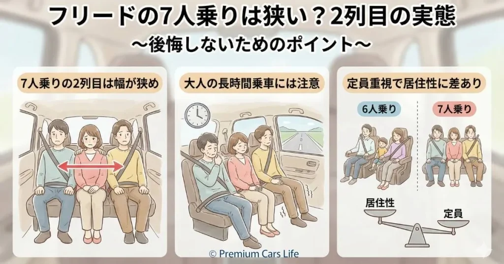 フリードの7人乗りは狭い？2列目の実態