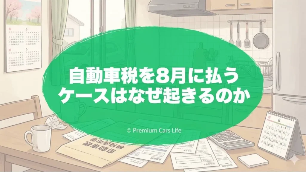自動車税を8月に払うケースはなぜ起きるのか