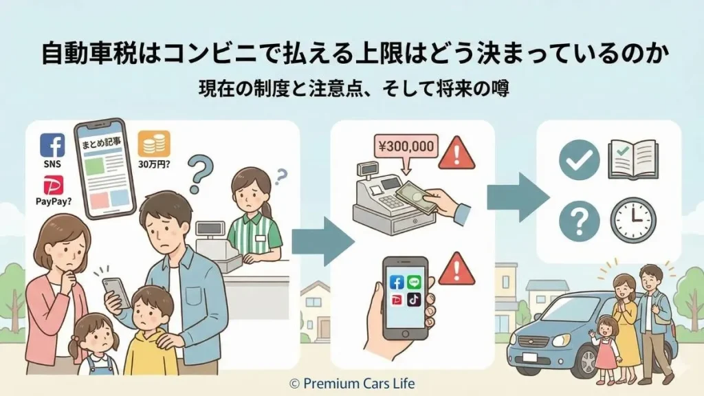 自動車税はコンビニで払える上限はどう決まっているのか
