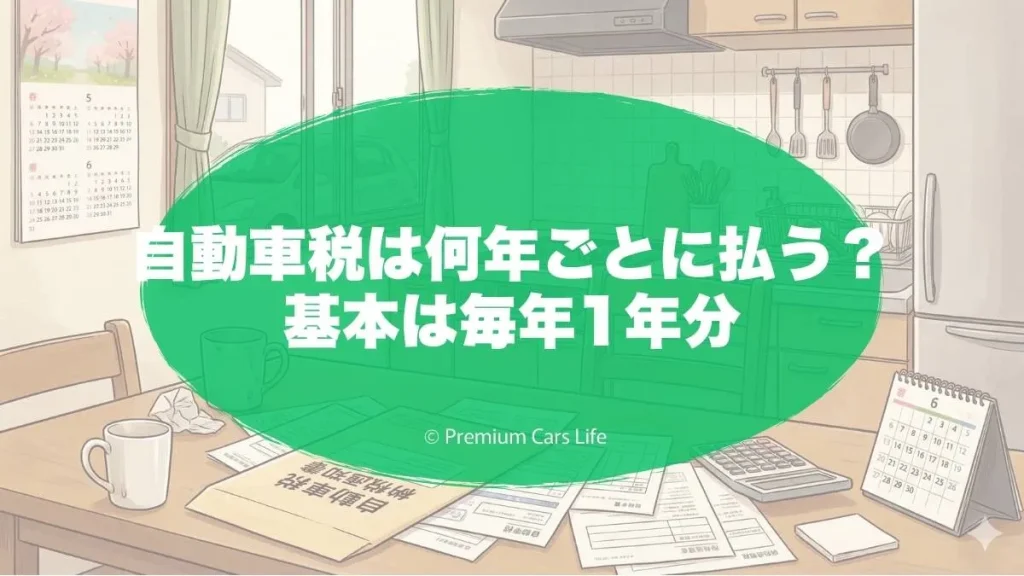 自動車税は何年ごとに払う?基本は毎年1年分