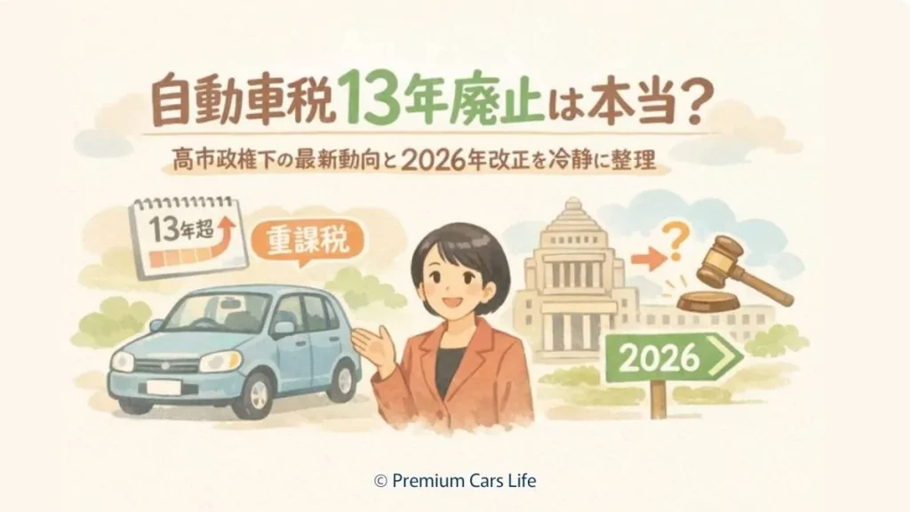 自動車税13年廃止は本当？高市政権下の最新動向と2026年改正を冷静に整理
