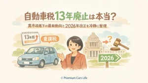 自動車税13年廃止は本当？高市政権下の最新動向と2026年改正を冷静に整理