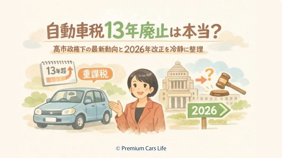自動車税13年廃止は本当?高市政権下の最新動向と2026年改正を冷静に整理