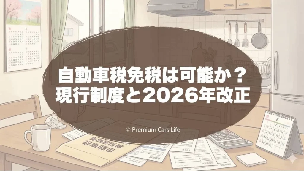 自動車税免税は可能なのか？現行制度と2026年改正の位置づけ
