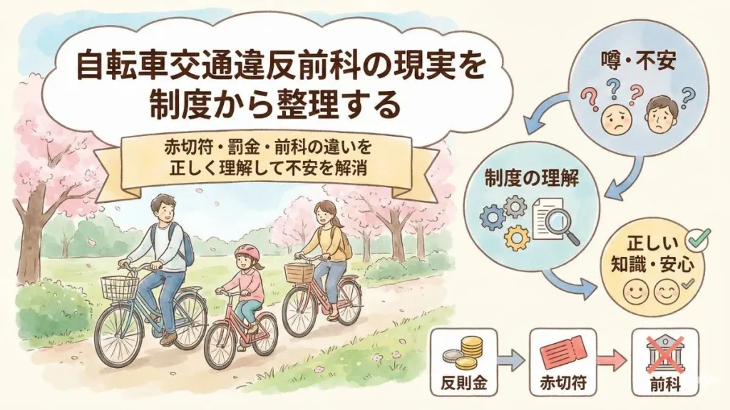 自転車交通違反前科の現実を制度から整理する