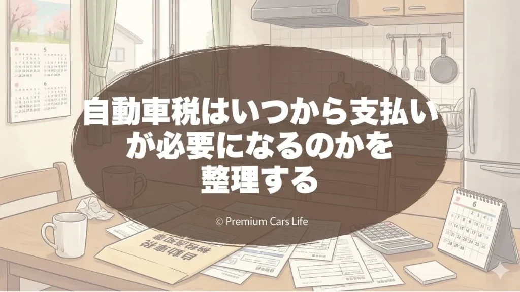 自動車税はいつから支払いが必要になるのかを整理する