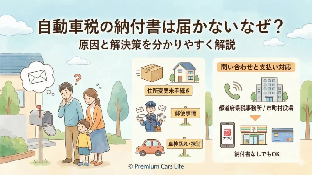 自動車税の納付書は届かないのはなぜ?問い合わせと支払い対応