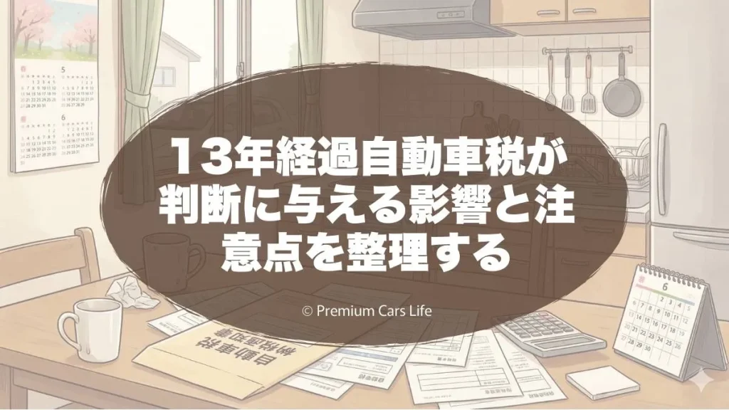 13年経過自動車税が判断に与える影響と注意点を整理する