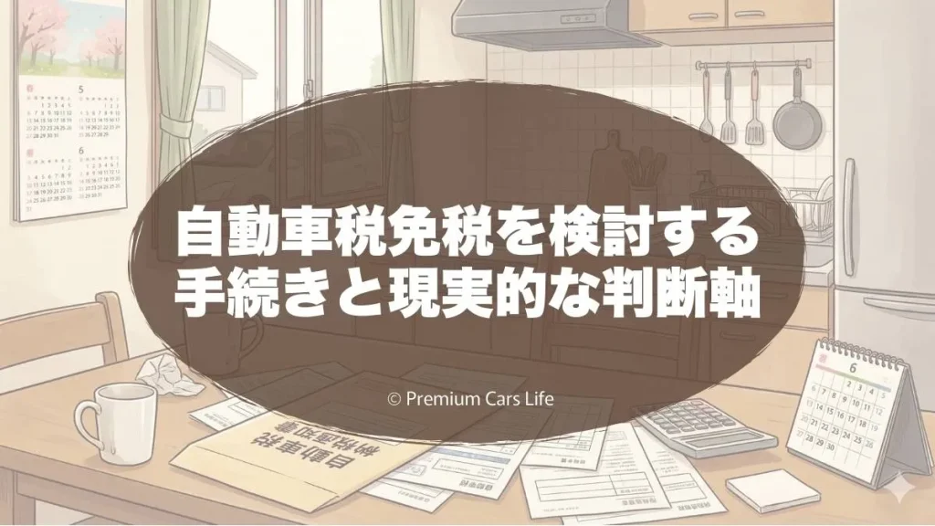 自動車税免税を検討する際の手続きと現実的な判断軸