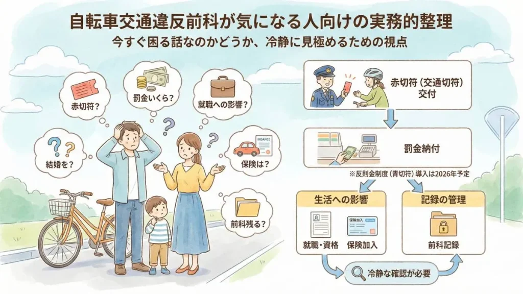 自転車交通違反前科が気になる人向けの実務的整理