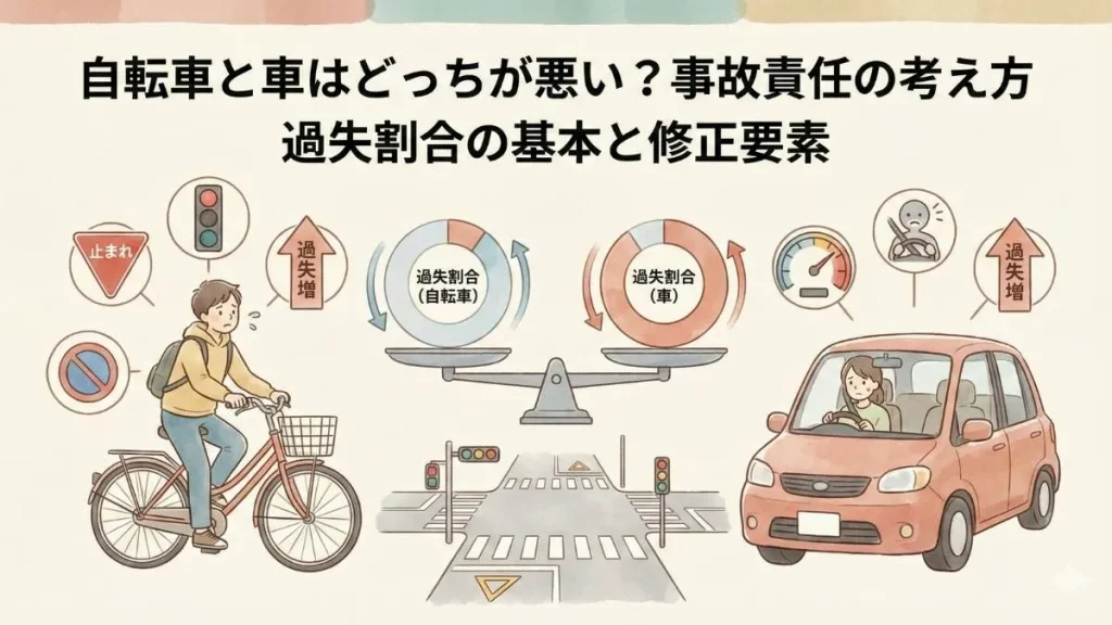 自転車と車はどっちが悪い？事故責任の考え方