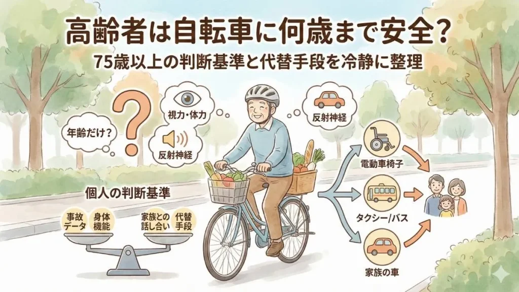高齢者は自転車に何歳まで安全？75歳以上の判断基準と代替手段を冷静に整理