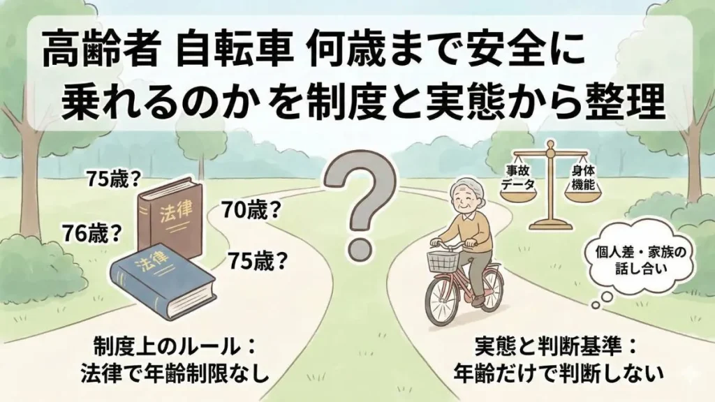 高齢者は自転車に何歳まで安全に乗れるのかを制度と実態から整理