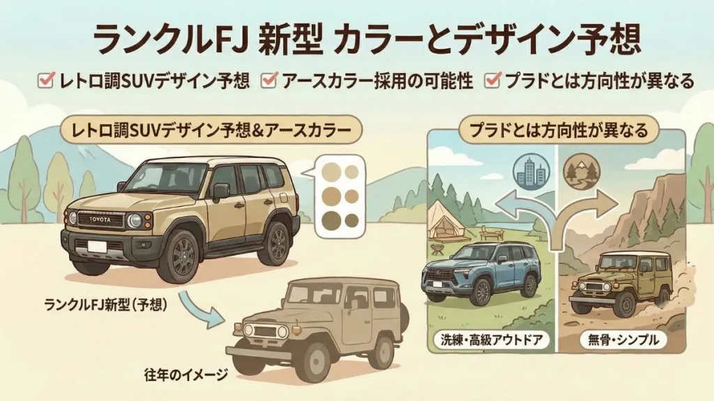 ランクルFJ 新型 カラーとデザイン予想