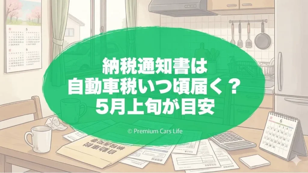 納税通知書は自動車税いつ頃届く?2026年も5月上旬が目安