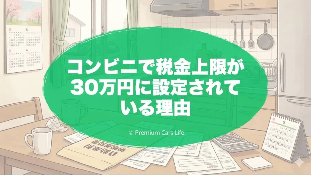 コンビニで税金上限が30万円に設定されている理由