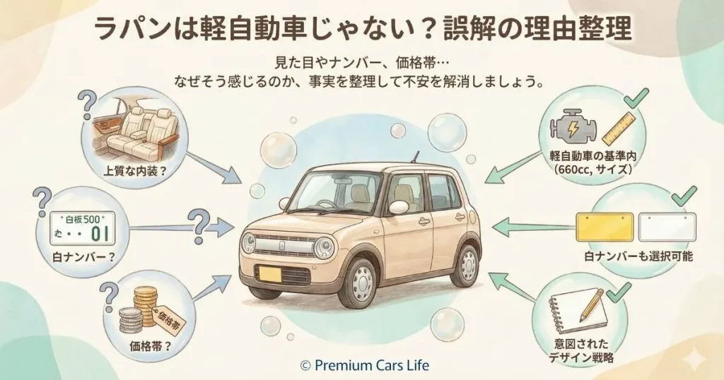 ラパンは軽自動車じゃない?誤解の理由整理