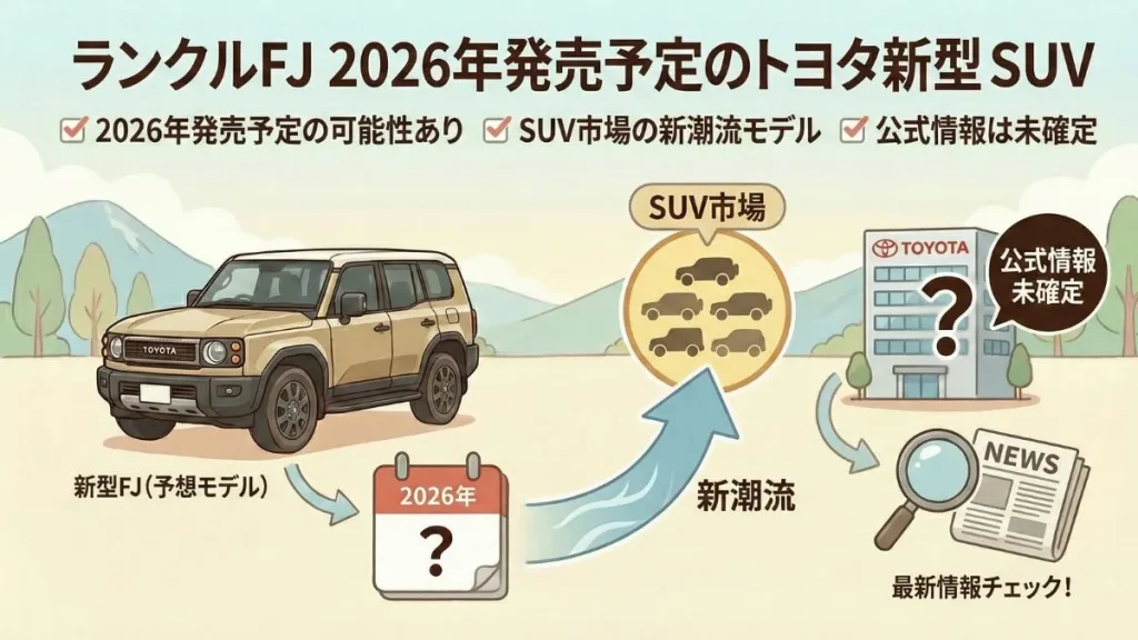 ランクルFJ 2026年発売予定のトヨタ新型 SUV