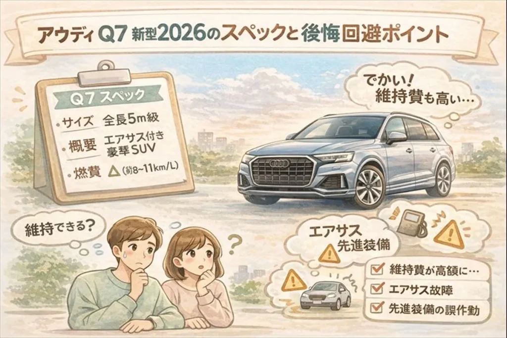 アウディ Q7 新型 2026のスペックと後悔回避ポイント