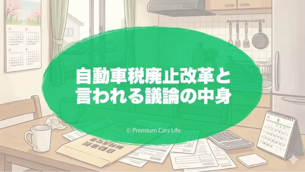 自動車税廃止改革と言われる議論の中身