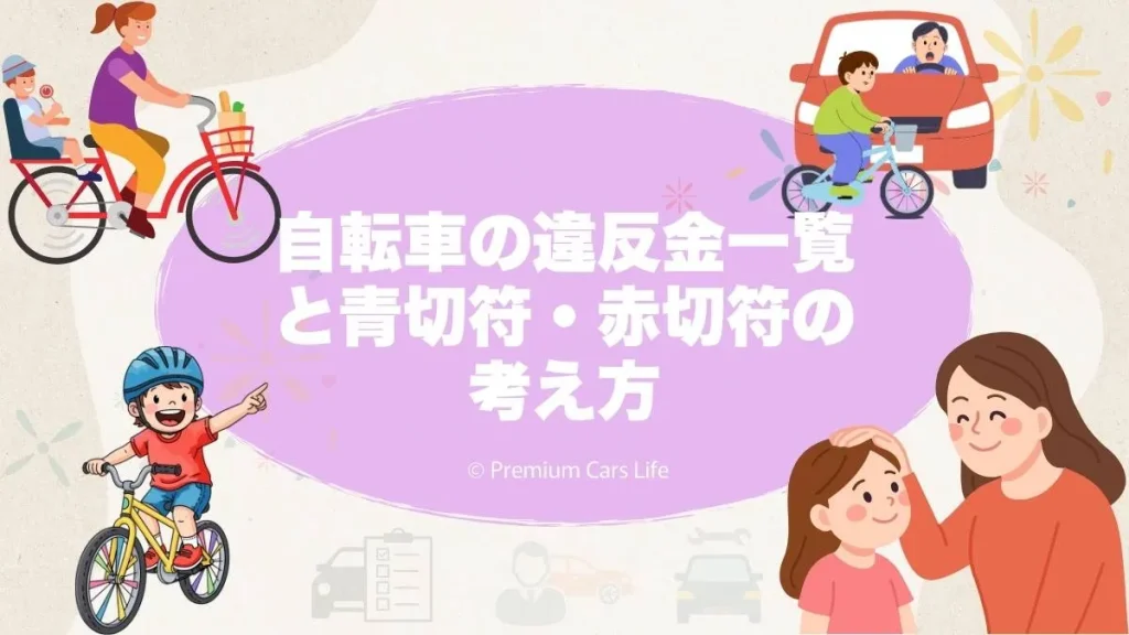 自転車の違反金一覧と青切符・赤切符の考え方