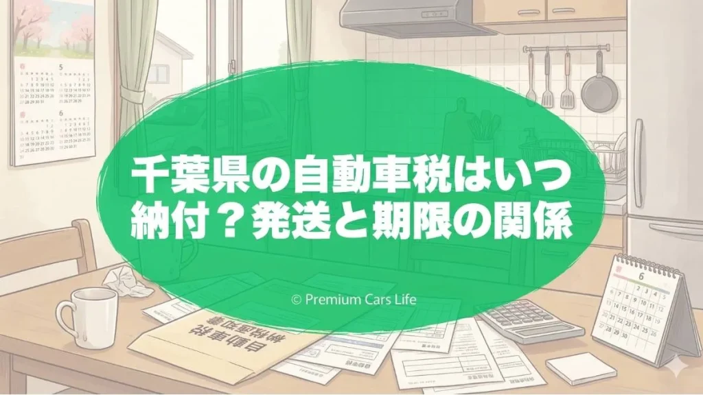 千葉県の自動車税はいつ納付?発送と期限の関係