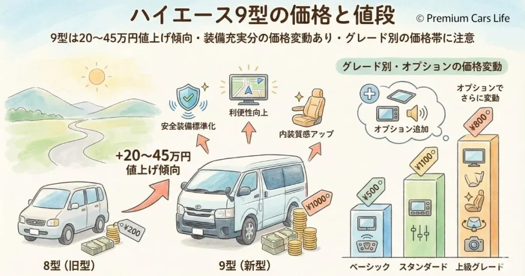 ハイエース9型の価格と値段
