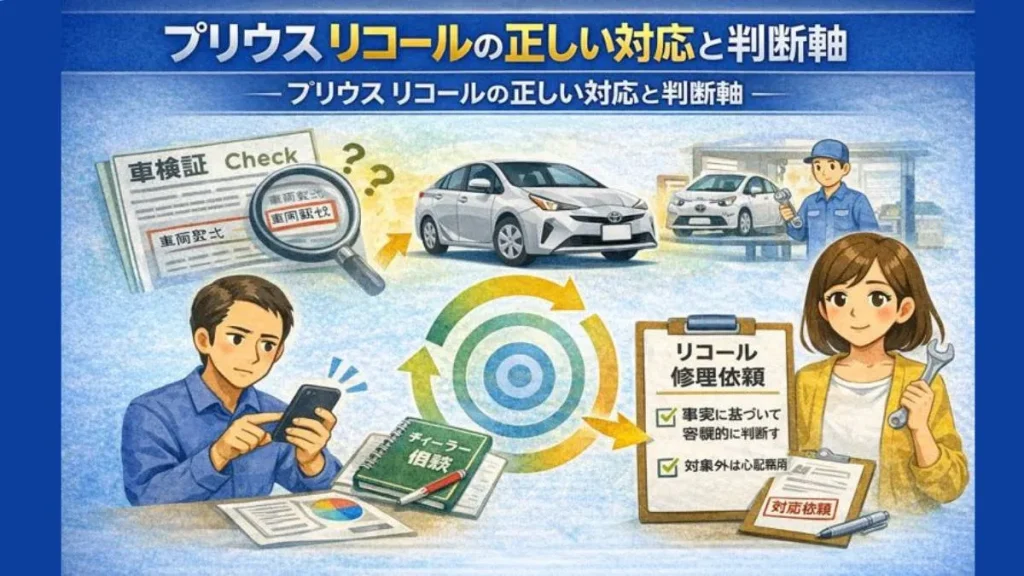 プリウス リコールの正しい対応と判断軸