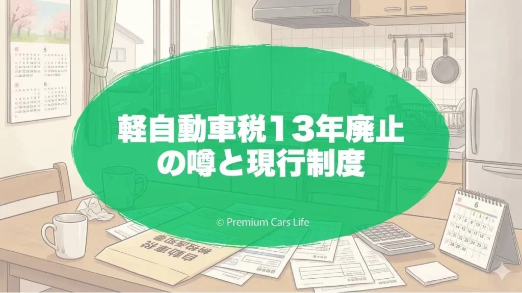 軽自動車税13年廃止の噂と現行制度の扱い