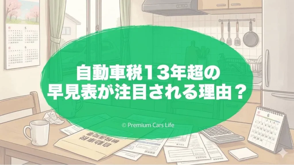 自動車税13年超の早見表が注目される理由