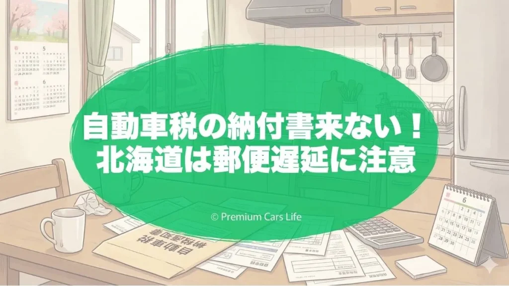 自動車税の納付書来ない!北海道は郵便遅延に注意