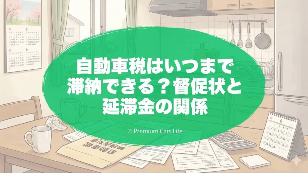 自動車税はいつまで滞納できる?督促状と延滞金の関係