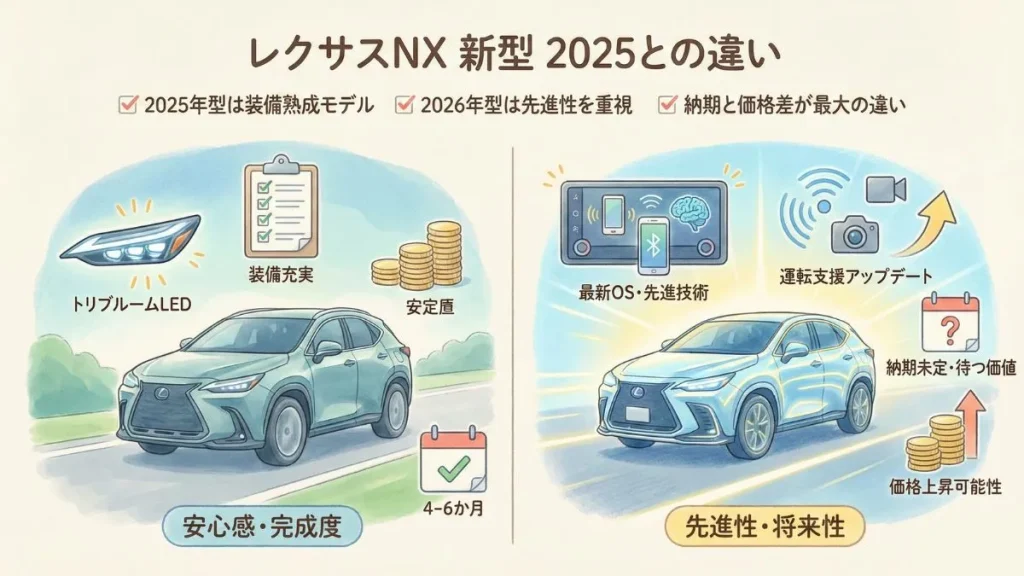 レクサスNX 新型 2025との違い