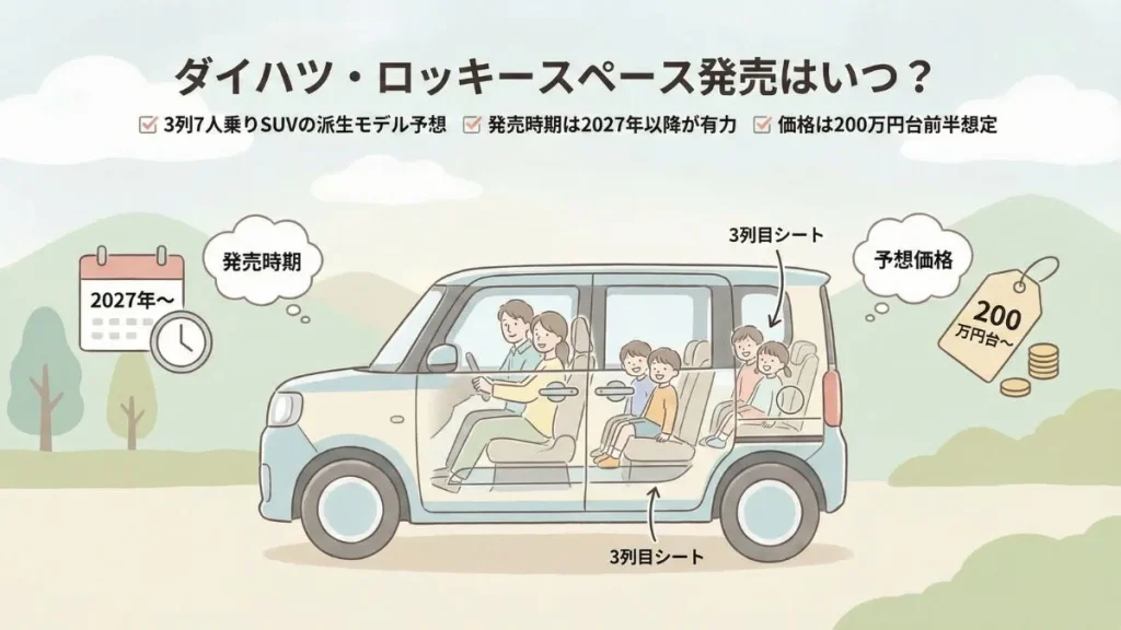 ダイハツ・ロッキースペース発売はいつ？