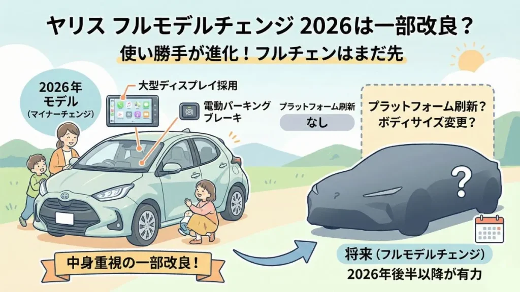 ヤリス フルモデルチェンジ 2026は一部改良？