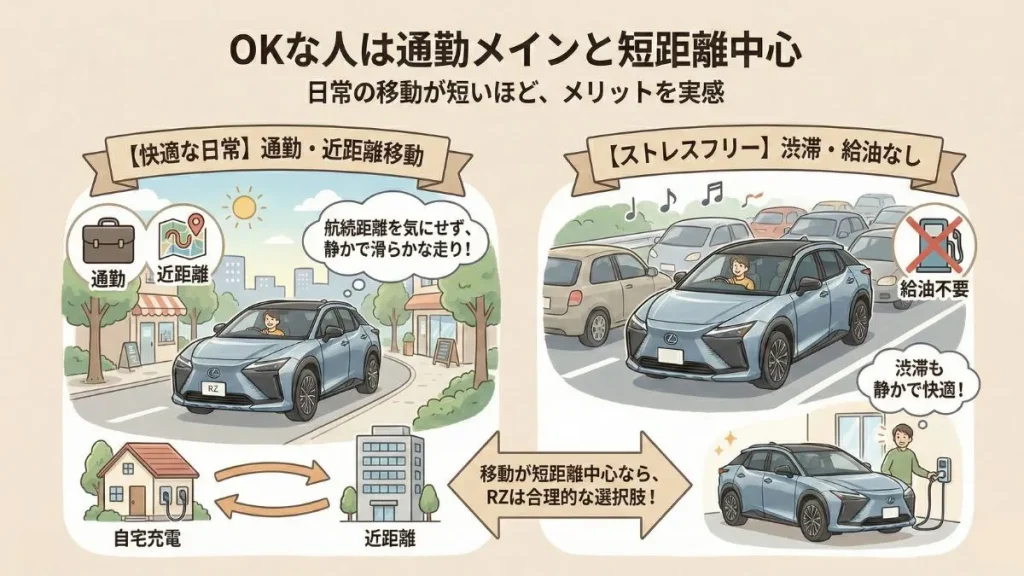 OKな人は通勤メインと短距離中心