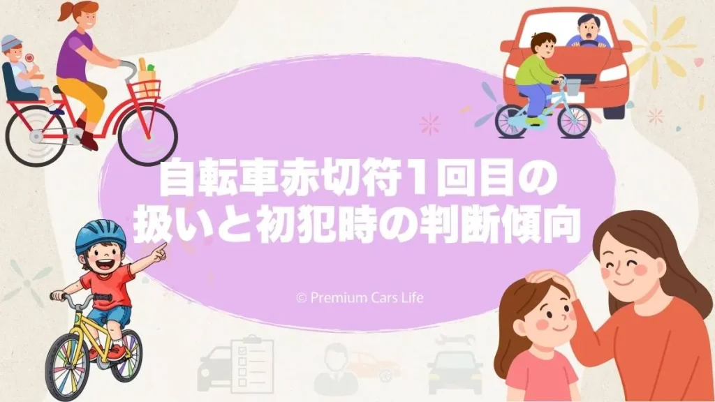自転車赤切符1回目の扱いと初犯時の判断傾向