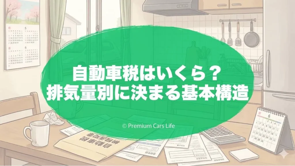 自動車税はいくら?排気量別に決まる基本構造