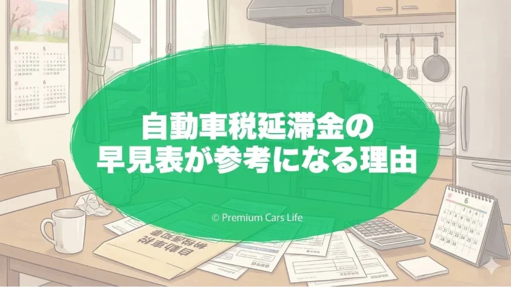 自動車税延滞金の早見表が参考になる理由