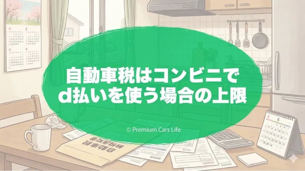 自動車税はコンビニでd払いを使う場合の上限