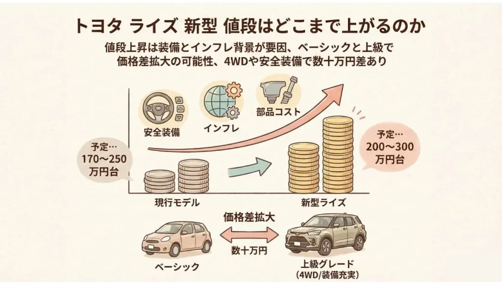 トヨタ ライズ 新型 値段はどこまで上がるのか