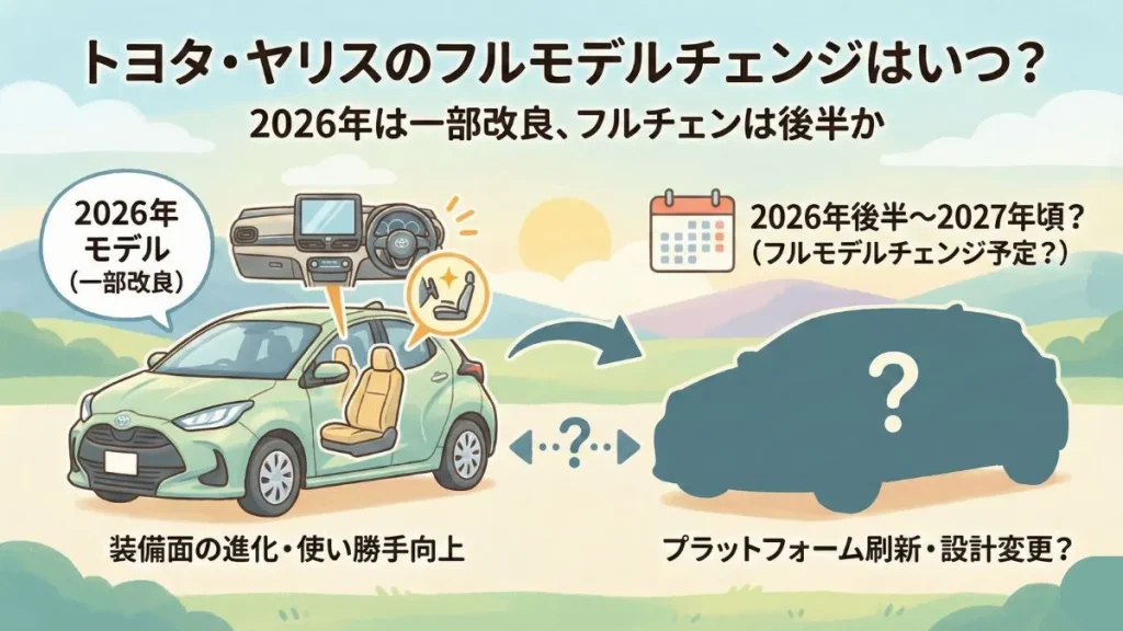 トヨタ・ヤリスのフルモデルチェンジはいつ？