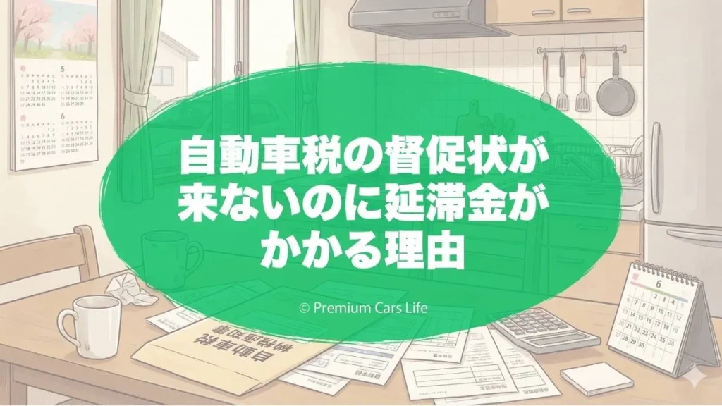 自動車税の督促状が来ないのに延滞金がかかる理由