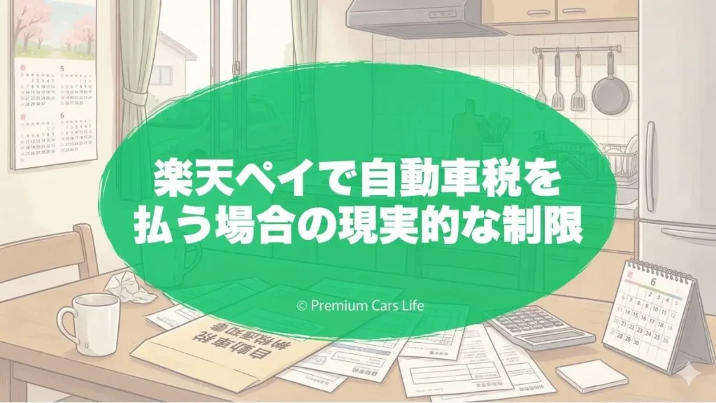 楽天ペイで自動車税を払う場合の現実的な制限