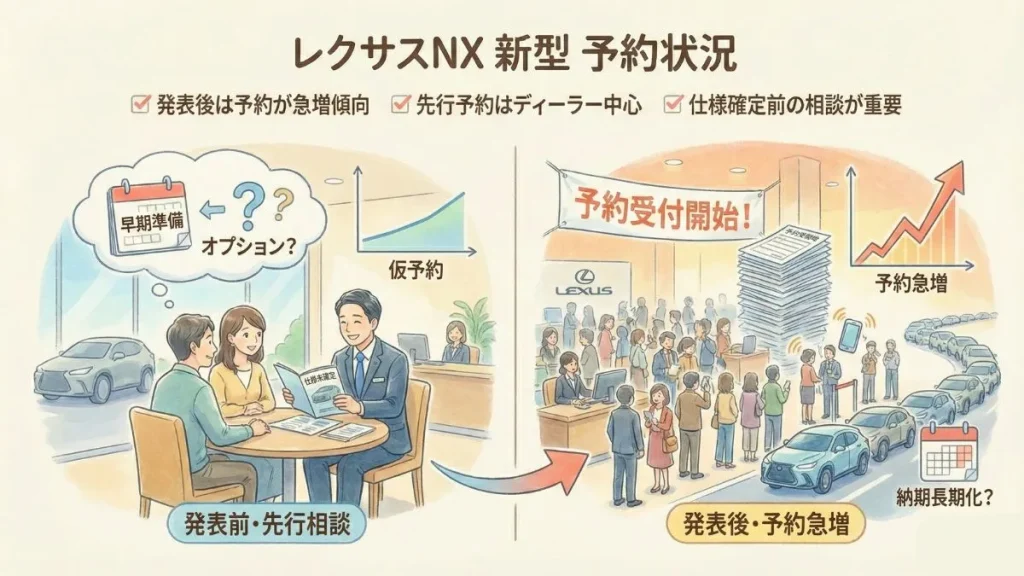 レクサスNX 新型 予約 状況