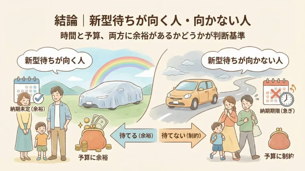 結論|新型待ちが向く人・向かない人