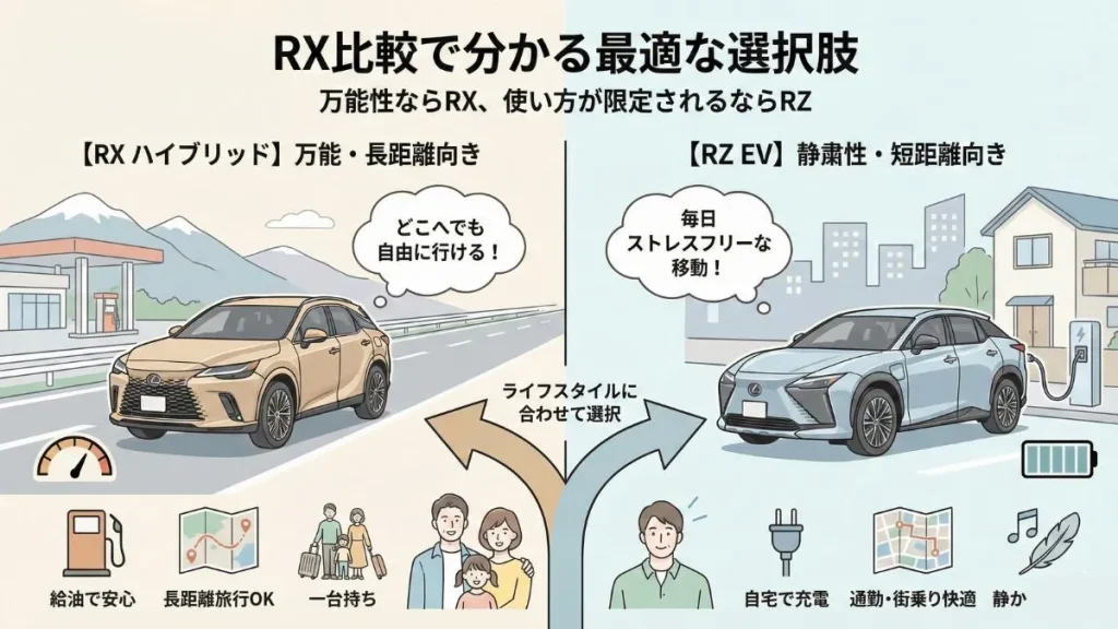 RX比較で分かる最適な選択肢