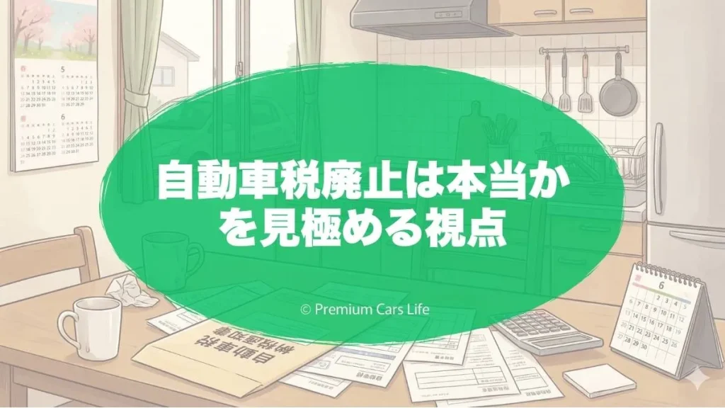 自動車税廃止は本当かを見極める視点