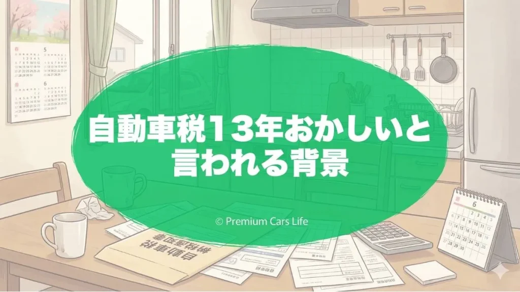 自動車税13年おかしいと言われる背景