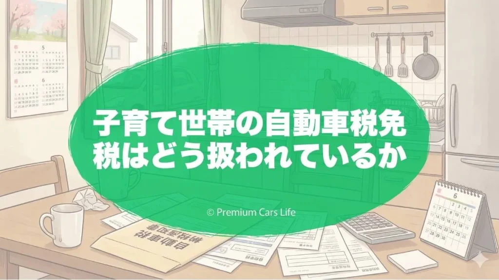 子育て世帯の自動車税免税はどう扱われているか